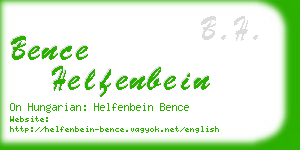 bence helfenbein business card